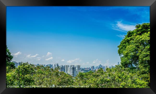Singapore Cityscape Framed Print by Quang Nguyen Duc
