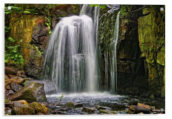 Lumsdale Falls in Summer                       Acrylic by Darren Galpin