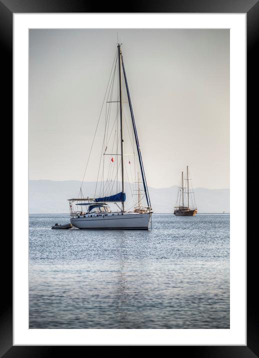 The Relaxation Yacht Framed Mounted Print by David Pyatt