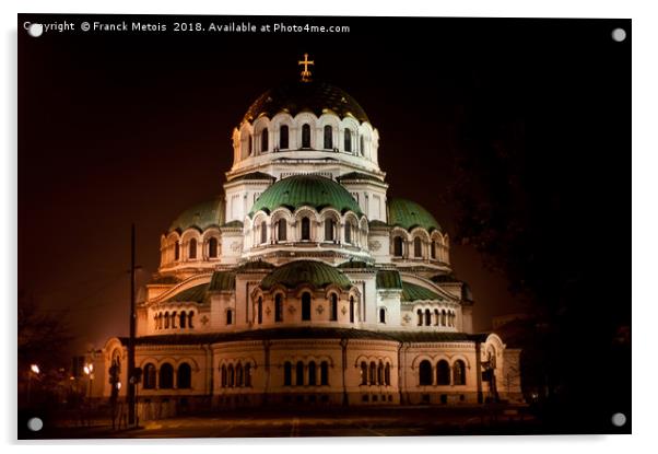Alexander Nevsky cathedral Acrylic by Franck Metois