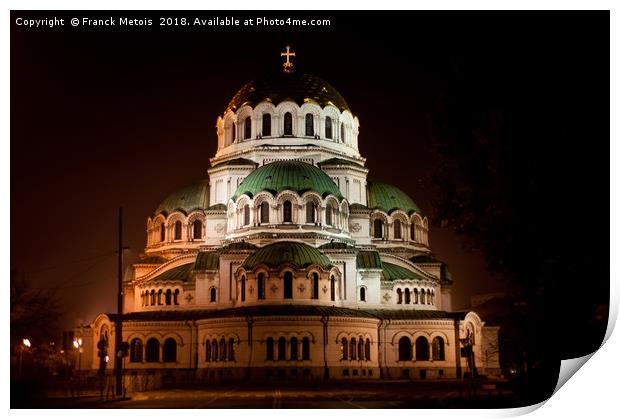 Alexander Nevsky cathedral Print by Franck Metois