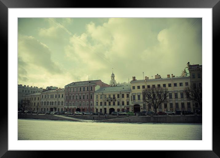 Snowy St. Petersburg Framed Mounted Print by Larisa Siverina