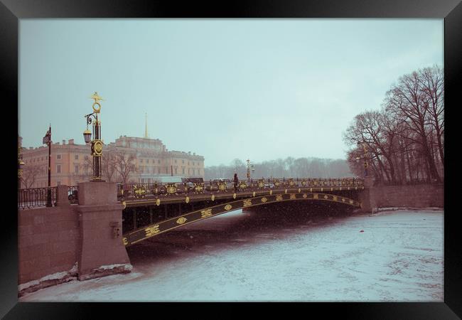 Snowy St. Petersburg Framed Print by Larisa Siverina