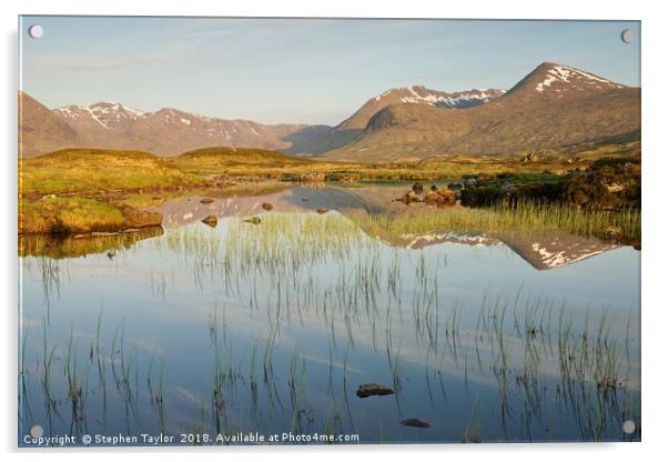 Lochan na Stainge Acrylic by Stephen Taylor