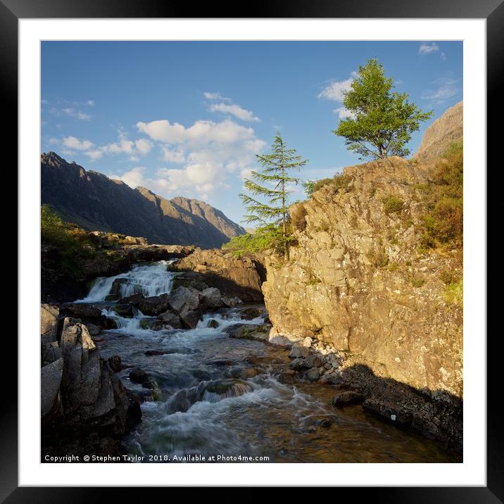 The River Coe Framed Mounted Print by Stephen Taylor