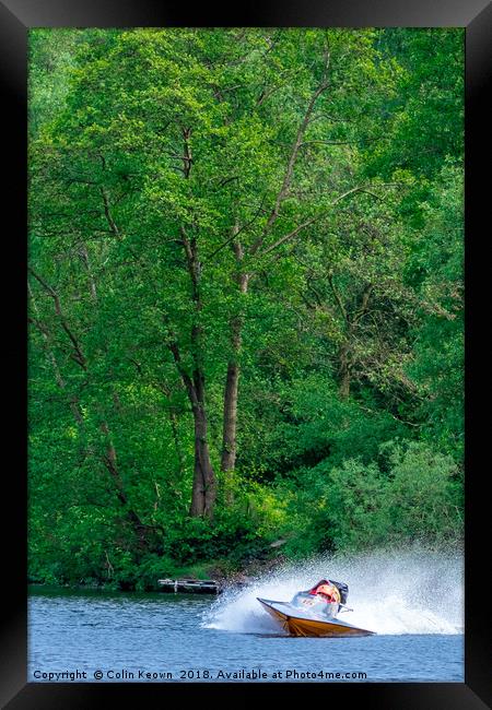 Powerboat in the Park Framed Print by Colin Keown