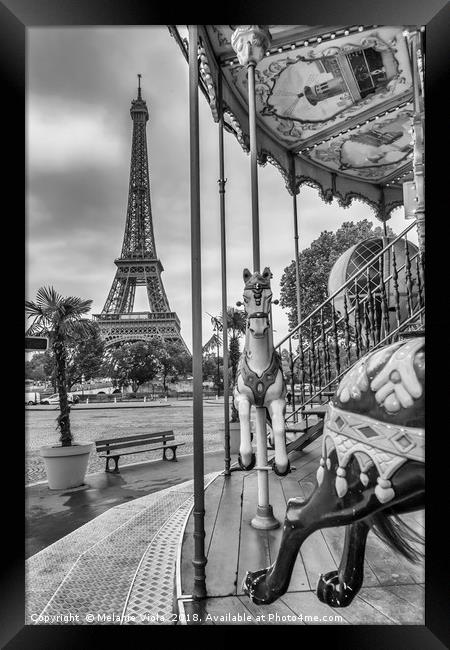 Typical Paris | monochrome Framed Print by Melanie Viola