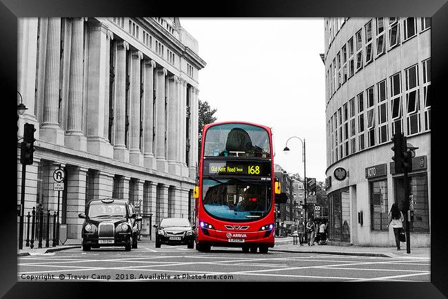 Big Red London Bus Framed Print by Trevor Camp