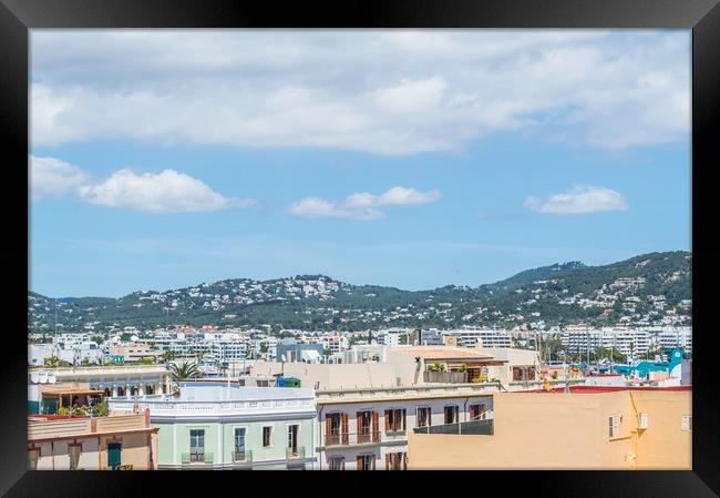 Rooftops Of Ibiza 2 Framed Print by Steve Purnell