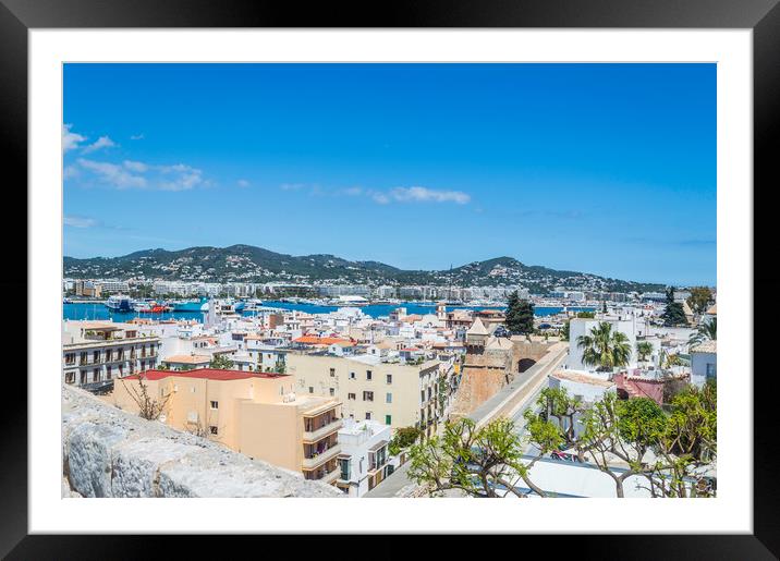 Rooftops Of Ibiza 4 Framed Mounted Print by Steve Purnell