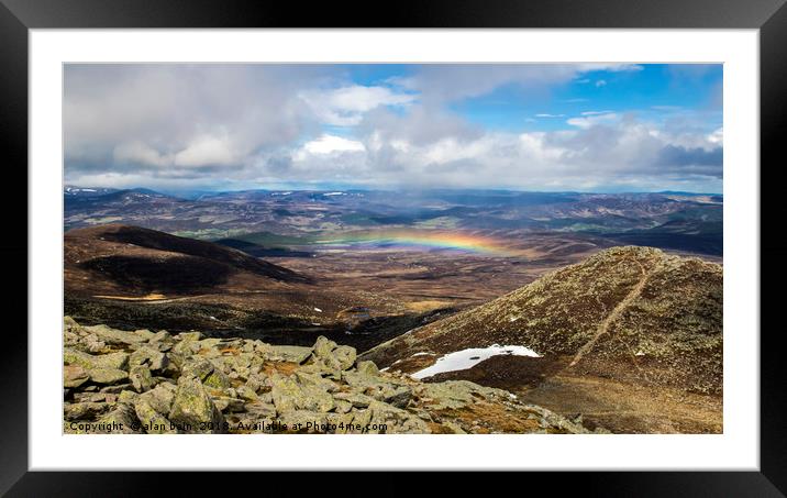 above the rainbow Framed Mounted Print by alan bain