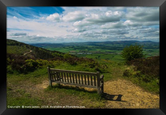 A seat with a view Framed Print by mark james