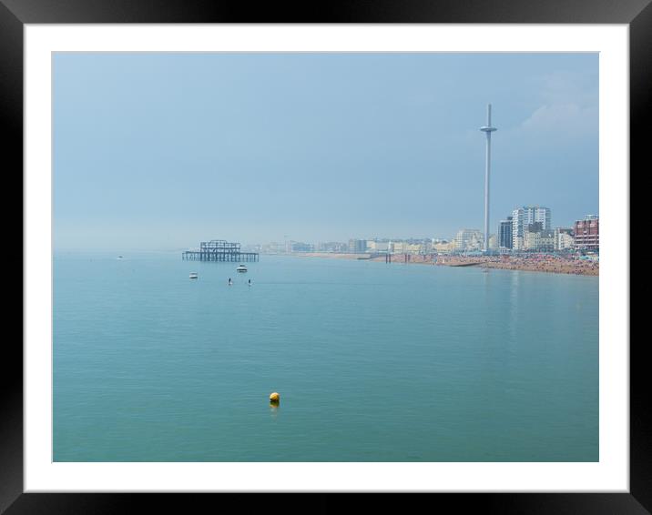 Brighton Beach View Framed Mounted Print by Clive Eariss