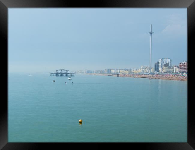 Brighton Beach View Framed Print by Clive Eariss
