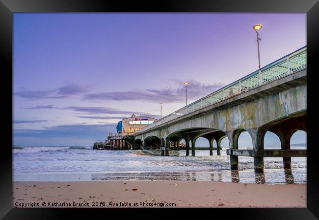 Bournemouth Pier at dusk Framed Print by KB Photo