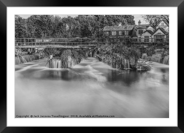 Dobbs Weir BW Framed Mounted Print by Jack Jacovou Travellingjour