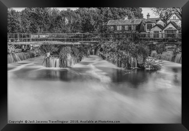 Dobbs Weir BW Framed Print by Jack Jacovou Travellingjour