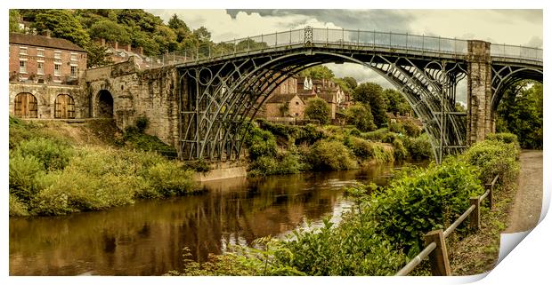  Ironbridge on the River Severn in Shropshire Print by simon alun hark
