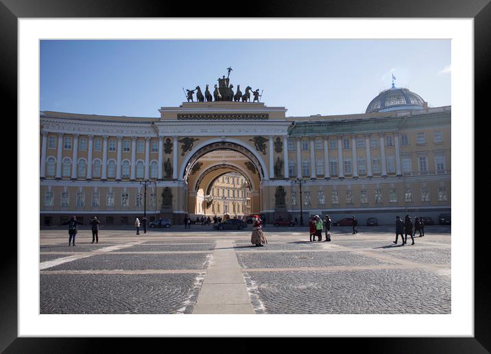 Dvortsovaya Square, St. Petersburg Framed Mounted Print by Larisa Siverina