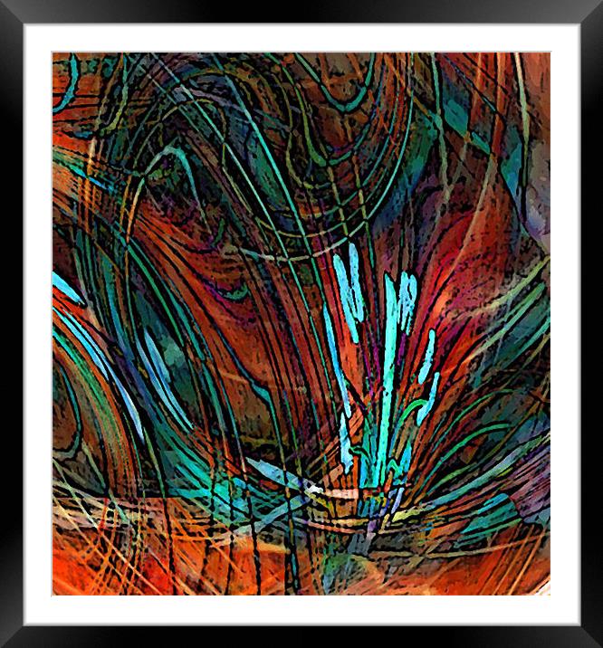floral abstraction Framed Mounted Print by Heather Newton
