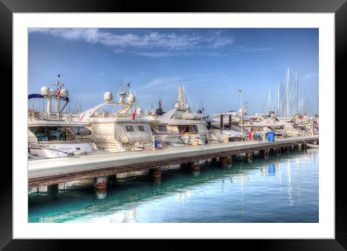 Yalikavak Marina Bodrum Framed Mounted Print by David Pyatt