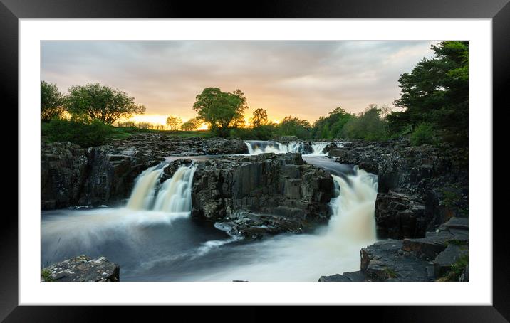 Sunset at Low Force Framed Mounted Print by Arran Stobart