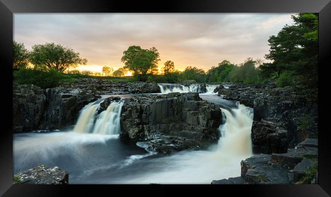 Sunset at Low Force Framed Print by Arran Stobart