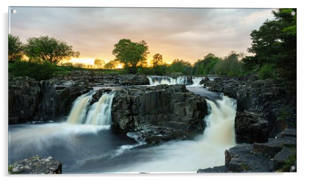 Sunset at Low Force Acrylic by Arran Stobart
