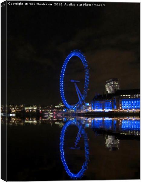 The London Eye Canvas Print by Nick Wardekker