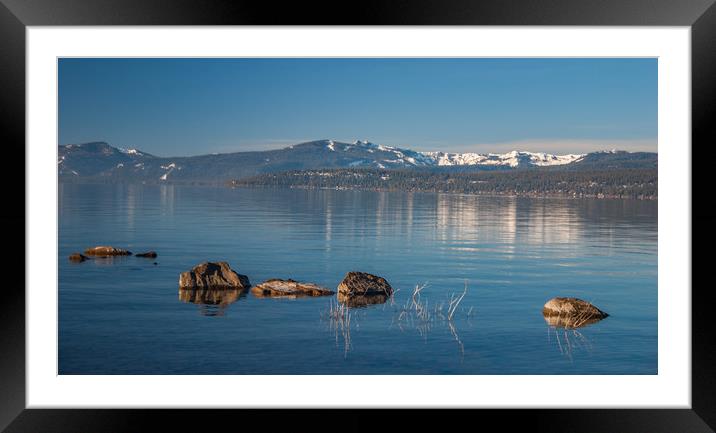 Early Morning at Lake Tahoe Framed Mounted Print by Steve Ransom
