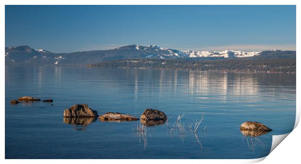 Early Morning at Lake Tahoe Print by Steve Ransom