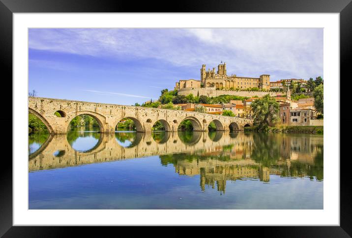 Pont Vieux Bridge, Beziers Framed Mounted Print by Steve Ransom