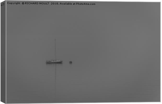 Be - Calmed Yacht Canvas Print by RICHARD MOULT