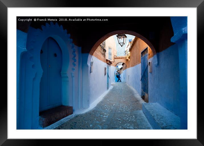 Chefchaouen Framed Mounted Print by Franck Metois