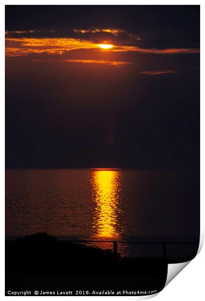 Caernarfon Bay Sunset Print by James Lavott