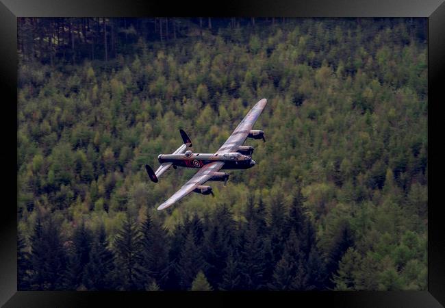 Lancaster Bomber low level Framed Print by Oxon Images