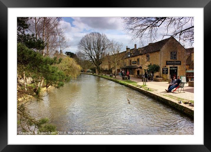 Bourton-on-the-Water, Cotswolds Framed Mounted Print by Susan Snow