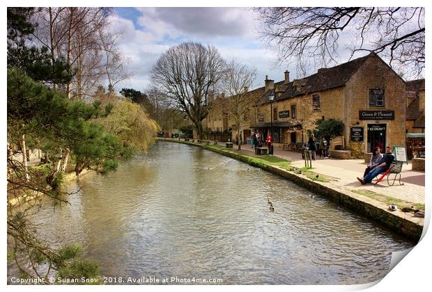 Bourton-on-the-Water, Cotswolds Print by Susan Snow