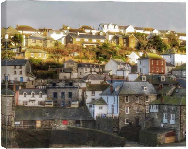 Charming Port Isaac Harbour Canvas Print by Beryl Curran