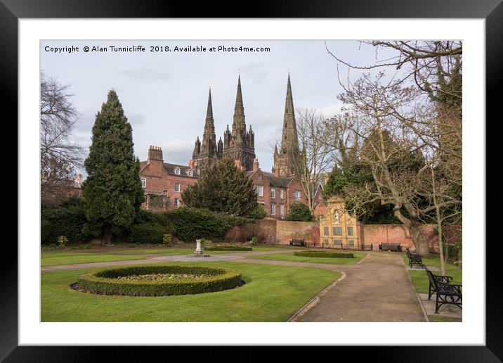 Lichfield cathedral Framed Mounted Print by Alan Tunnicliffe