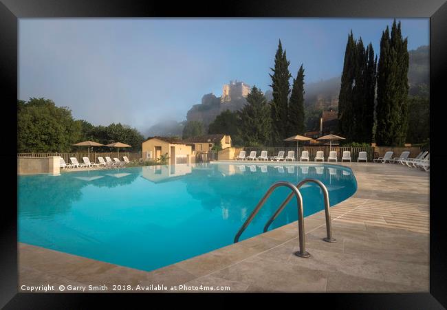 The Pool at Le Capeyrou, Beynac. Framed Print by Garry Smith