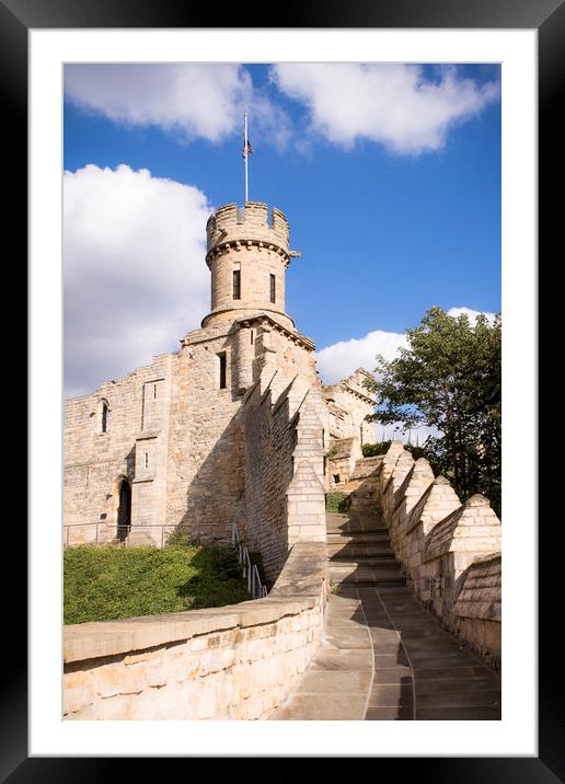 Towering Over Lincoln Castle Framed Mounted Print by P D