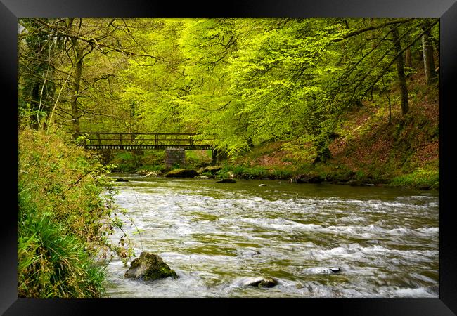 The East Lyn at Ash Bridge Framed Print by graham young