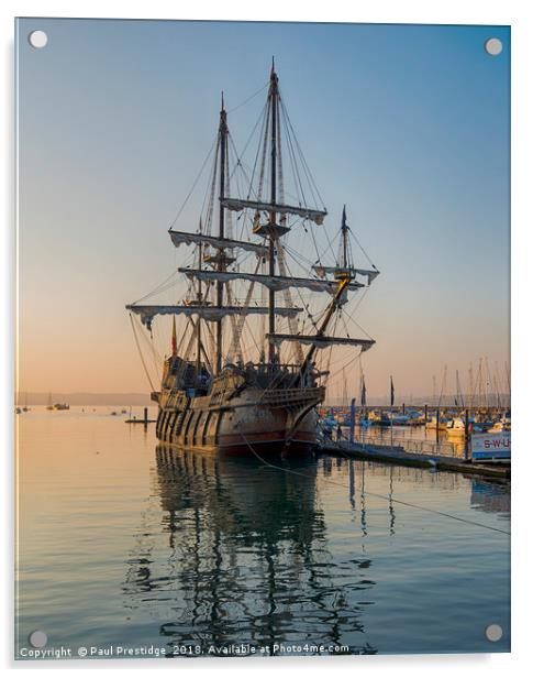 El Galeon, (The Galleon) Spanish Tall Ship Acrylic by Paul F Prestidge