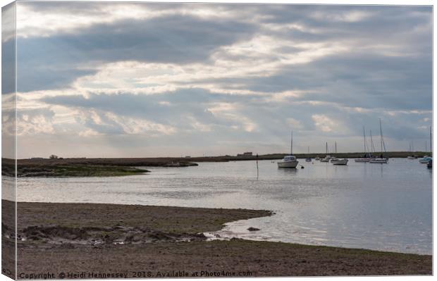 Majestic Brancaster Staithe North Norfolk Canvas Print by Heidi Hennessey