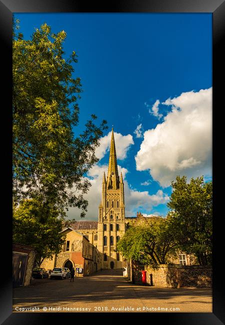 Majestic Norwich Anglican Cathedral Framed Print by Heidi Hennessey