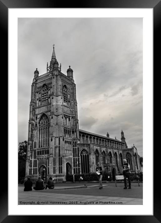 Moody Peaceful Norwich Church Framed Mounted Print by Heidi Hennessey
