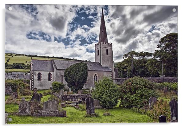 Old Irish Church Acrylic by Sam Smith