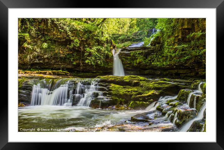 Swyg Isaf Clun Gwyn on Afon Mellte Framed Mounted Print by Steve Ransom