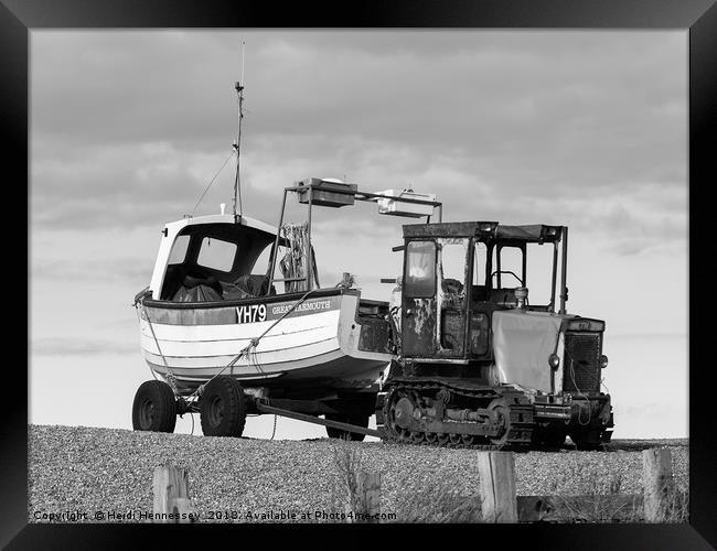 Waiting on the Shingle Bank Framed Print by Heidi Hennessey